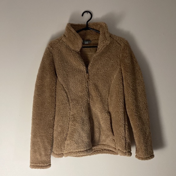 Brown fluffy zip up sweater - Picture 2 of 2